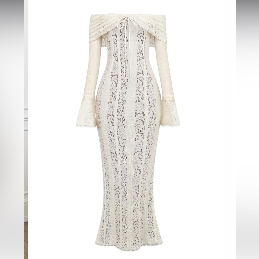 Elegant Off-Shoulder Lace Dress